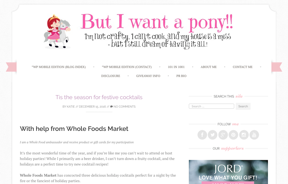 But I want a Pony Blog